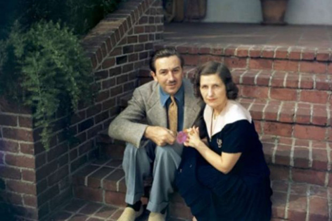Walt Disney and his wife Lilian