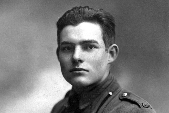 Ernest Hemingway in the army