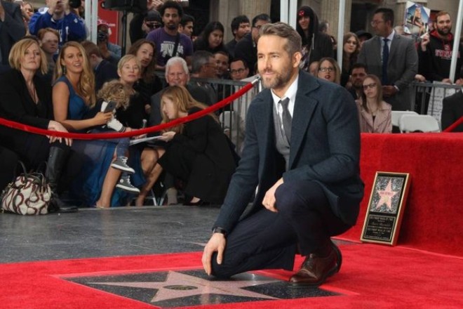 Ryan Reynolds and his star on Hollywood Walk of Fame