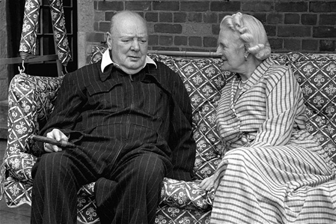 Winston Churchill and his wife