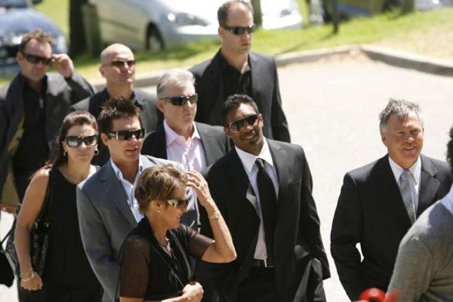 The funeral of Heath Ledger