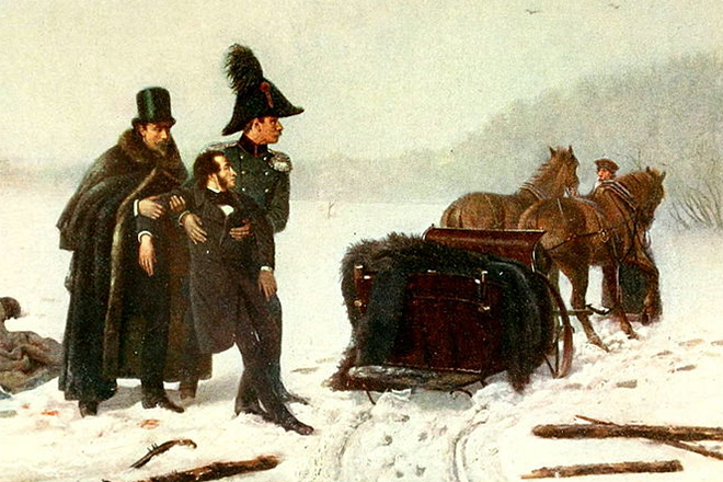 "Duel of Pushkin and D’Antes" by A. A. Naumov, 1884