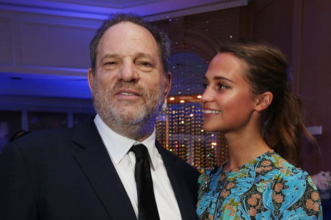 Harvey Weinstein and Alicia Vikander