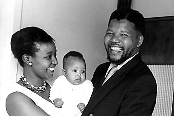 Nelson Mandela and Winni Dlamini with the daughter