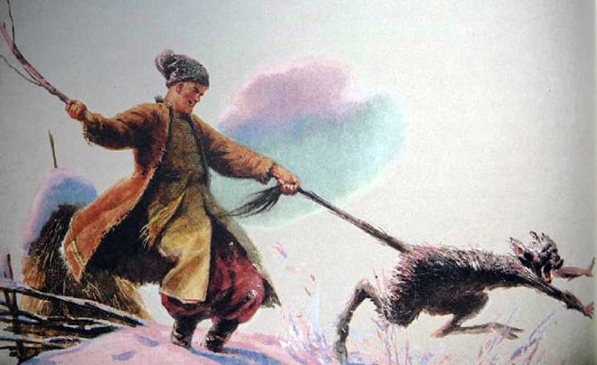 The illustration to Nikolai Gogol’s novella “Evenings on a Farm near Dikanka”