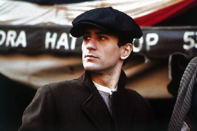 Robert de Niro in the role of young Vito Corleone in the film "The Godfather Part II"