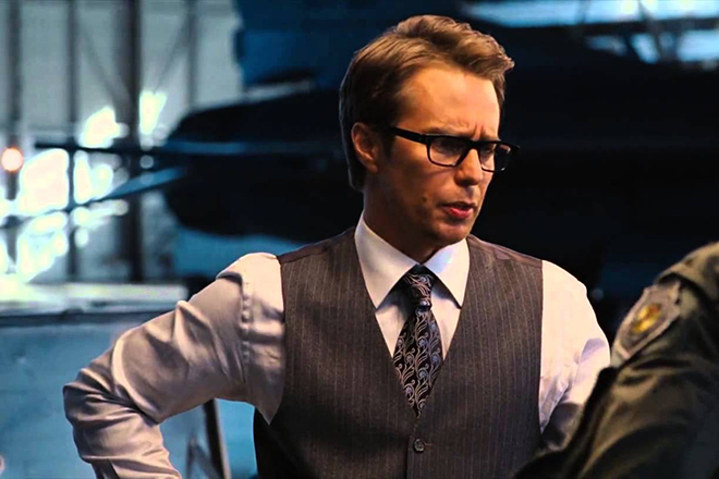 Sam Rockwell in the movie "Iron Man 2"