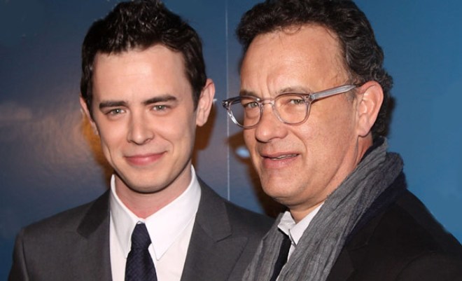 Tom Hanks with his son Colin
