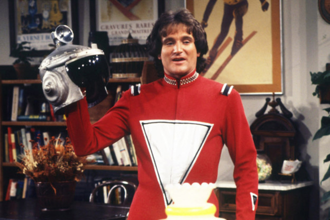 Robin Williams in the show "Mork and Mindy"