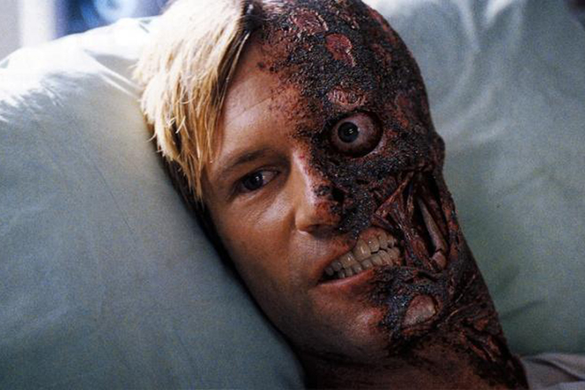 Aaron Eckhart as a Two-faced
