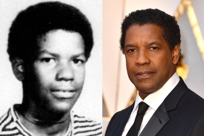 Denzel Washington in childhood and at present time