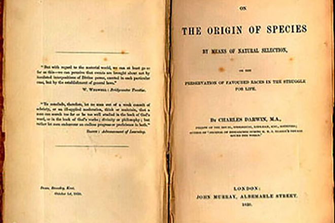 Charles Darwin's book On the Origin of Species