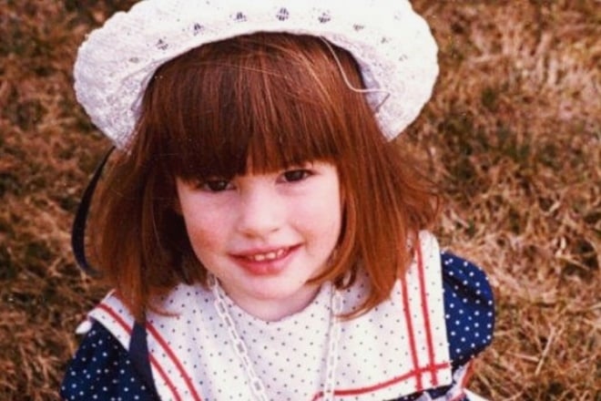 Anne Hathaway in her childhood