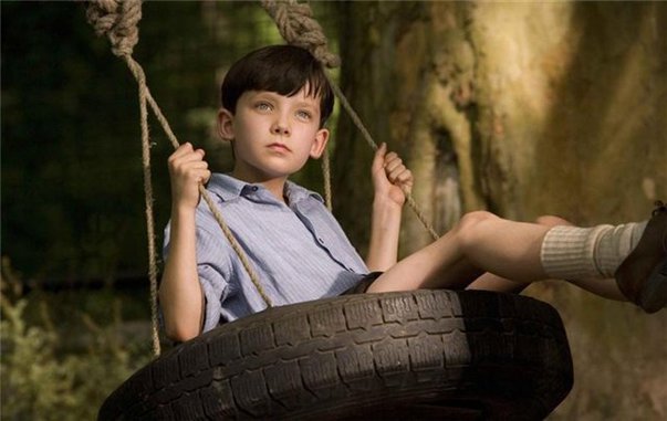 Asa Butterfield in the drama "The Boy in the Striped Pyjamas"