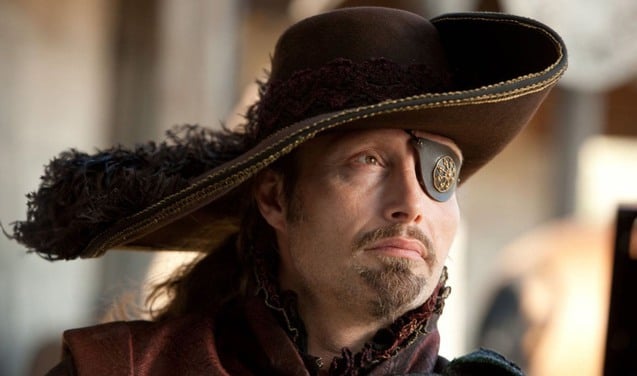 Mads Mikkelsen as Rochefort in the movie “The Three Musketeers”