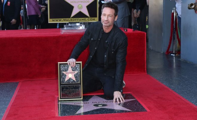 David Duchovny and his personal star on the Walk of Fame