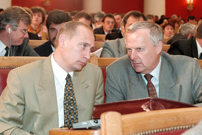 Anatoly Sobchak and Vladimir Putin 