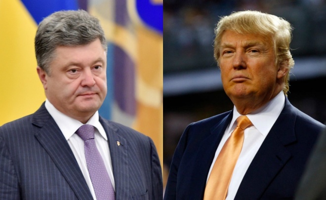 Petro Poroshenko and Donald Trump