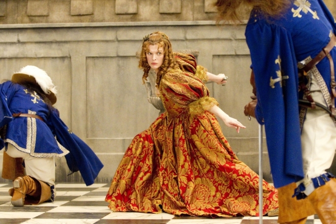 Milla Jovovich in the movie "The Musketeers"