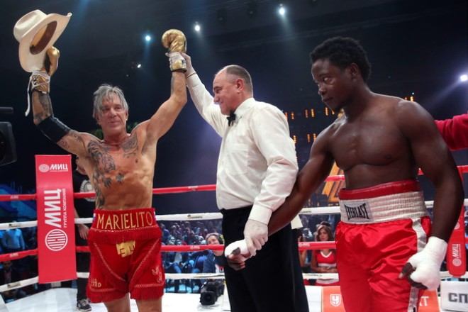 Mickey Rourke in the ring