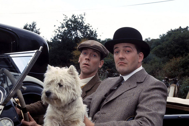 Stephen Fry and Hugh Laurie in the movie “Jeeves and Wooster”