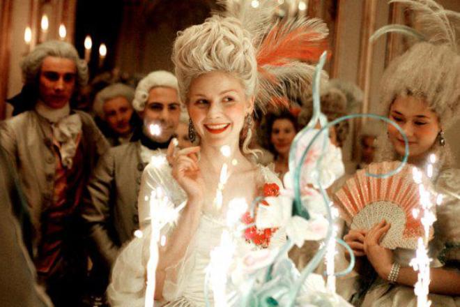 Kirsten Dunst in the film Marie Antoinette