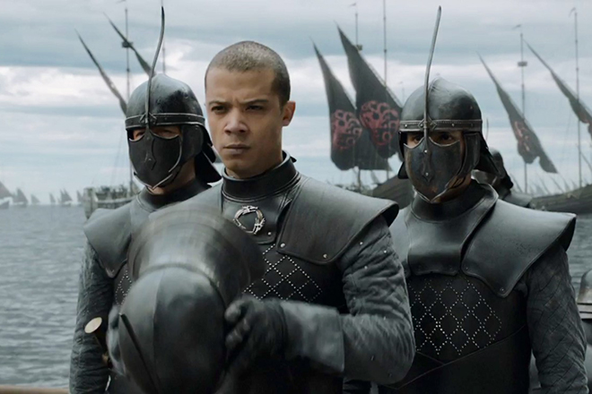 Jacob Anderson in the series "Game of Thrones"