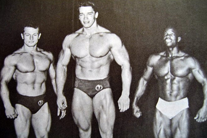 Arnold Schwarzenegger in the Mr. Universe Competition