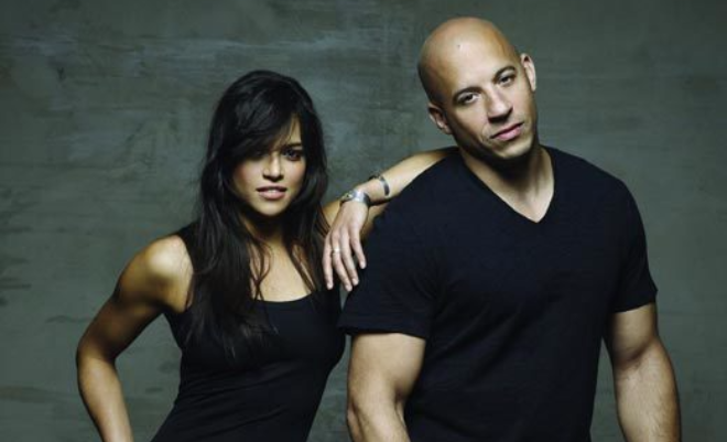 With Michelle Rodriguez