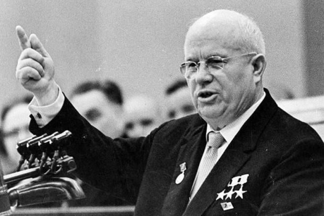The Soviet leader Nikita Khrushchev