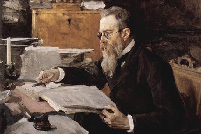 The portrait of Nikolai Rimsky-Korsakov