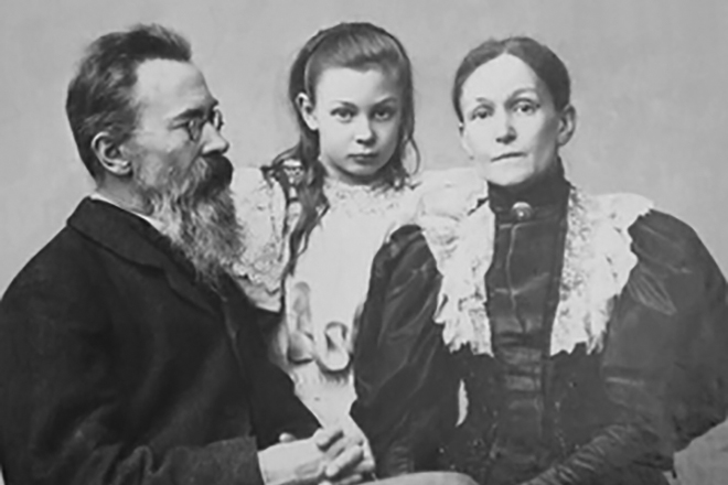 Nikolai Rimsky-Korsakov with his family