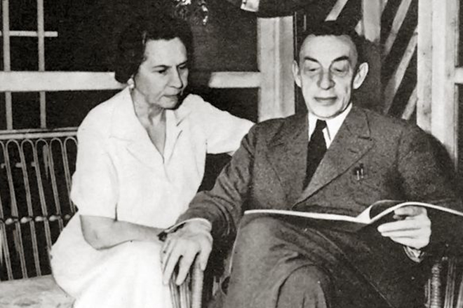 Sergey Rakhmaninov and his wife Natalia Satina