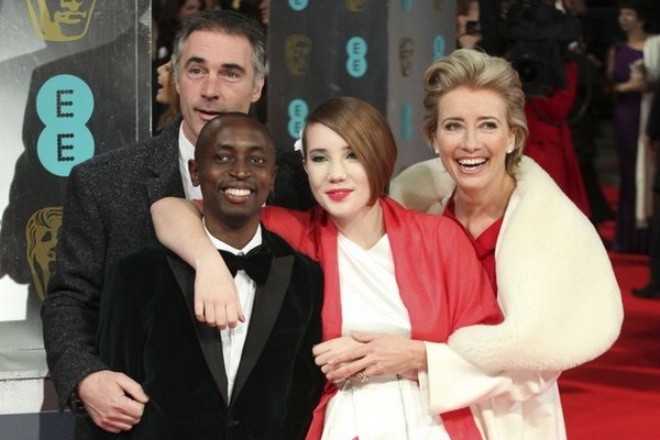 Emma Thompson with her family