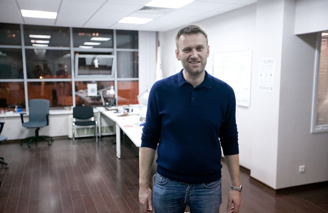 Alexey Navalny in the Anti-Corruption Foundation office