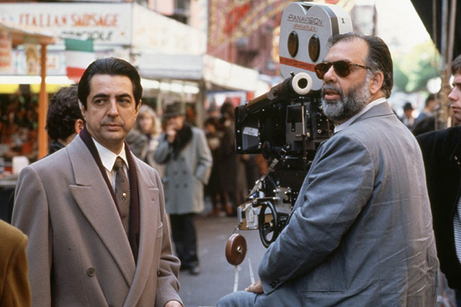 Francis Ford Coppola on the set of the film The Godfather