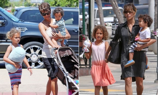 Halle Berry with her children