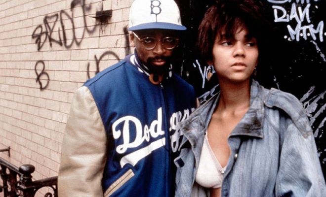 Spike Lee and Halle Berry in the movie "Jungle Fever "