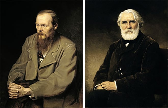 Fyodor Dostoevsky and Ivan Turgenev