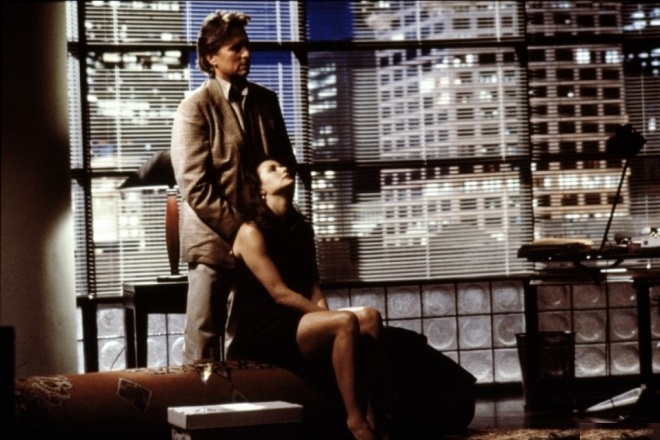 Michael Douglas and Demi Moore in the film Disclosure