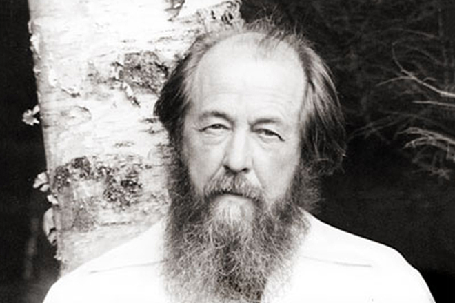 The photo of Aleksandr Solzhenitsyn