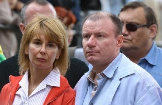 Vladimir Potanin with his first wife