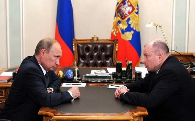 Vladimir Putin and Vladimir Potanin
