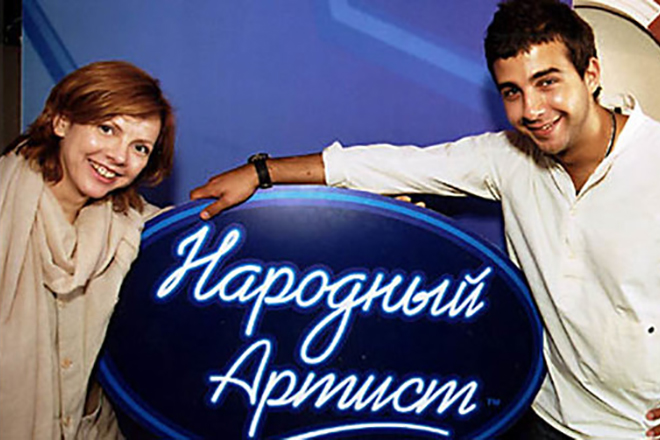 Ivan Urgant and Fyokla Tolstaya in the program “People’s Artist”