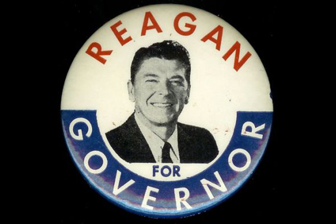 Reagan for Governor badge