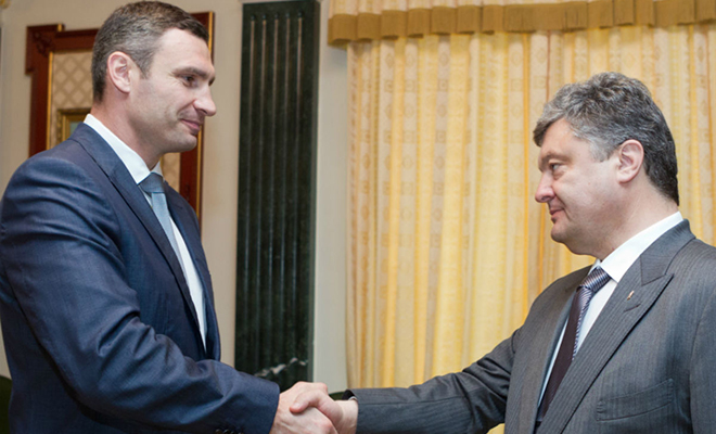 Vitali Klitschko and Petro Poroshenko