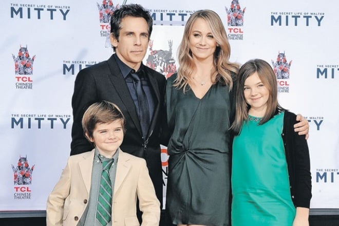 Ben Stiller and his family