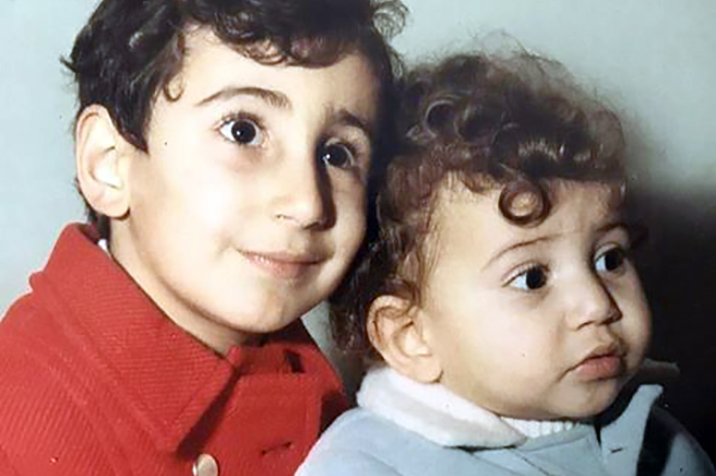 Young Serj Tankian with his brother