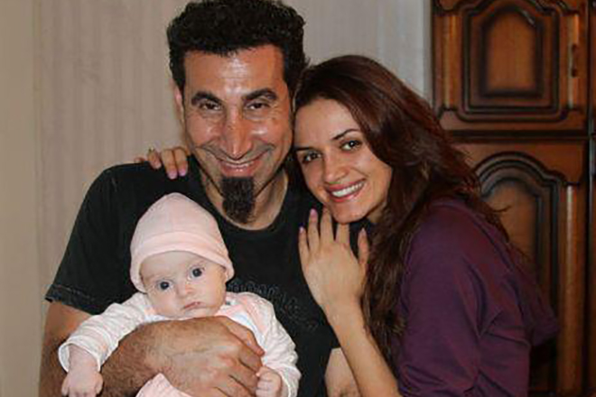 Serj Tankian with his family