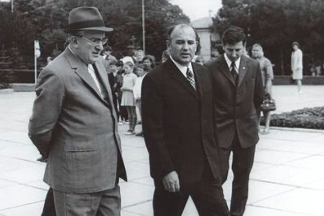 Yuri Andropov and Mikhail Gorbachev